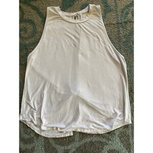 Glyder Electric Tank White Workout Yoga Pilates Running Women's L